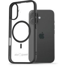 AlzaGuard Clear TPU Case Compatible with Magsafe iPhone 16e fekete tok tok és táska