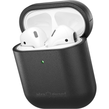  AlzaGuard Genuine Leather AirPods 1 &amp; 2 tok, fekete (AGD-ACL6B) fülhallgató, fejhallgató tok