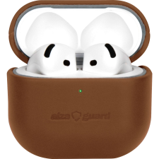  AlzaGuard Genuine Leather AirPods 4 nyeregbarna tok (AGD-ACL9C) fülhallgató, fejhallgató tok