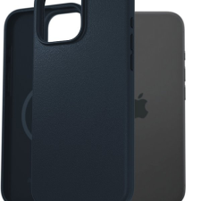 AlzaGuard Genuine Leather iPhone 16 Pro Max MagSafe kék tok tok és táska