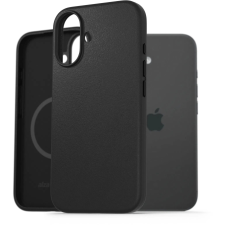 AlzaGuard Genuine Leather iPhone 16e MagSafe fekete tok (AGD-GLCM15B) tok és táska