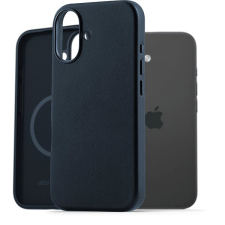 AlzaGuard Genuine Leather iPhone 16e MagSafe kék tok tok és táska