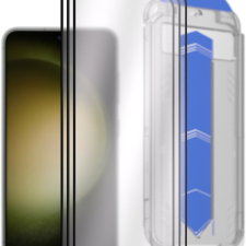 AlzaGuard Glass EasyFit DustFree Samsung Galaxy S23 2.5D üvegfólia - 3db + applikátor mobiltelefon kellék