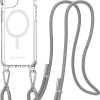 AlzaGuard Luxe Detach Lanyard Case Compatible with MagSafe for iPhone 14 szürke tok