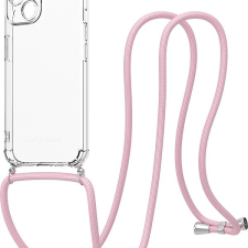 AlzaGuard Luxe Lanyard Case iPhone 15 rózsaszín tok tok és táska