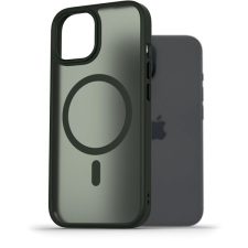 AlzaGuard Matte Case Compatible with Magsafe iPhone 15 sötétzöld tok tok és táska