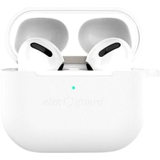 AlzaGuard Skinny Silicone Case az Airpods 2021 számára, fehér audió kellék