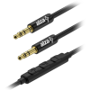 AlzaPower AluCore Audio 3.5mm Jack 4P-TRRS (M) to 3.5mm Jack (M), 1m - piros (APW-CBA4JM01B)