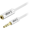 AlzaPower AluCore Audio 3.5mm Jack (M) to 3.5mm Jack (F), 1m - ezüst (APW-CBA3JF01S)