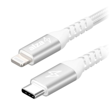 AlzaPower AluCore USB-C to Lightning MFi 1m, ezüst kábel és adapter