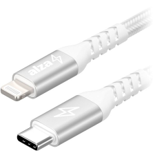 AlzaPower AluCore USB-C to Lightning MFi 3m, ezüst kábel és adapter