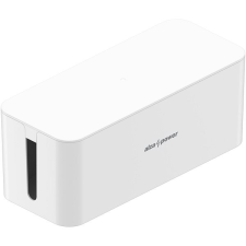 AlzaPower Cable Box Basic Medium fehér kábel és adapter