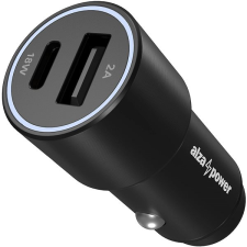 AlzaPower Car Charger P520 USB + USB-C Power Delivery - fekete mobiltelefon kellék