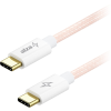 AlzaPower CompactCore USB-C to USB-C 2.0, 100 W, 1 m - rózsaszín (APW-CBTC2001CP)