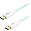 AlzaPower CompactCore USB-C to USB-C 2.0, 100 W, 1 m - világoszöld (APW-CBTC2001CE)