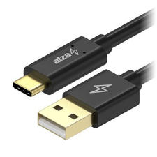 AlzaPower Core Charge 2.0 USB-C 0.5m fekete kábel és adapter
