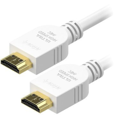 AlzaPower Core Premium HDMI 2.1 High Speed 8K 2 m fehér kábel és adapter
