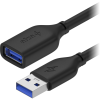 AlzaPower Core USB-A (M) to USB-A (F) 3.0 3m, fekete (APW-CBAMAF330B)