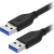 AlzaPower Core USB-A (M) to USB-A (M) 3.0, 0,5 m fekete