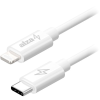 AlzaPower Core USB-C to Lightning MFi 0,5m, fehér