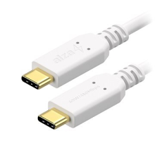 AlzaPower Core USB-C / USB-C 2.0, 3A, 60W, 3m fehér kábel és adapter