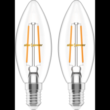 AlzaPower LED 6-55W, E14, 2700K, Filament, szett, 2db (APW-LBC14-62700FC2) izzó