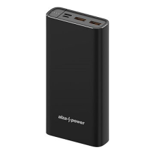 AlzaPower Metal 20000mAh Fast Charge + PD3.0, fekete power bank