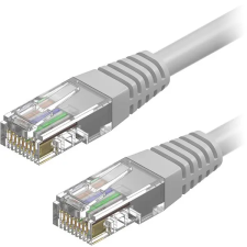AlzaPower Patch CAT5E UTP 30m, szürke kábel és adapter