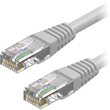 AlzaPower Patch CAT5E UTP crossed 10m, szürke kábel és adapter