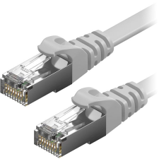 AlzaPower Patch CAT6 FTP Flat 1m, szürke kábel és adapter