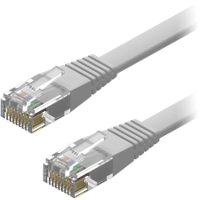 AlzaPower Patch CAT6 UTP Flat, 0,5m, szürke kábel és adapter