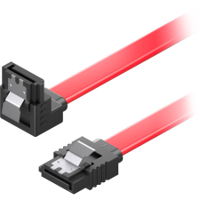 AlzaPower SATA 3.0 6Gbps 90° 0,5m piros (APW-CBSA3905R) kábel és adapter