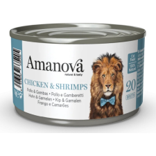 AmaNova Cat P20 Canned Chicken &amp; Shrimps Broth 70 g macskaeledel
