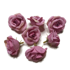 Amarillis Művirág - kicsi rózsaszín rózsafej - 7 fej dekorációs kellék