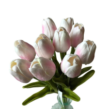 Amarillis Tulipán csokor - fehér - rózsaszín dekorációs kellék
