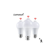 Amasun mozgásérzékelős villanykörte E27, 5W, LED, meleg fehér 2800-3500K izzó