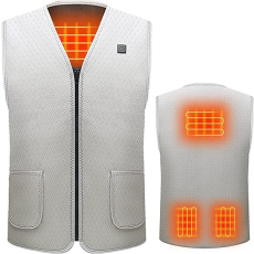  Amaz Lux fehér unisex fűthető mellény EU/XL