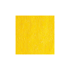 AMB.12505518 Elegance yellow dombornyomott papírszalvéta 25x25cm,15db-os asztalterítő és szalvéta