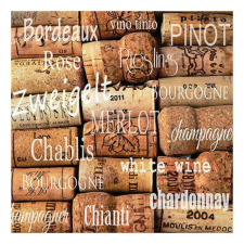AMB.12509020 Wine Corks papírszalvéta 25x25cm,20db-os papírárú, csomagoló és tárolóeszköz