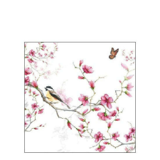 AMB.12511215 Bird & Blossom white papírszalvéta 25x25cm,20db-os papírárú, csomagoló és tárolóeszköz