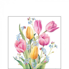  AMB.12517030 Tulips Bouquet papírszalvéta 25x25cm,20db-os asztalterítő és szalvéta