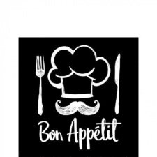 AMB.12517207 Chef Black papírszalvéta 25x25cm,20db-os higiéniai papíráru