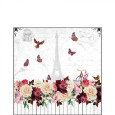 AMB.12517665 Romantic Paris papírszalvéta 25x25cm,20db-os asztalterítő és szalvéta
