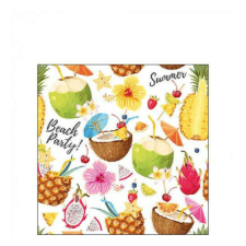 AMB.12518355 Beach party white papírszalvéta 25x25cm, 20db-os papírárú, csomagoló és tárolóeszköz