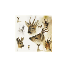  AMB.13311010 Portraits of Deer papírszalvéta 33x33cm,20db-os asztalterítő és szalvéta