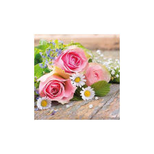  AMB.13314280 Roses Pink papírszalvéta 33x33cm,20db-os asztalterítő és szalvéta