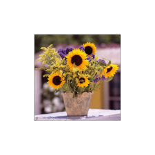  AMB.13314945 Sunflower Bouquet papírszalvéta 33x33cm, 20db-os asztalterítő és szalvéta