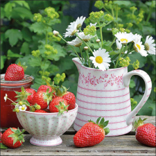 AMB.13317255 Sweet strawberries papírszalvéta 33x33cm,20db-os asztalterítő és szalvéta