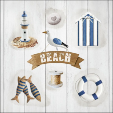 AMB.13317395 Beach Elements papírszalvéta 33x33cm, 20db-os asztalterítő és szalvéta
