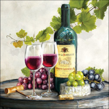AMB.13317740 Red wine papírszalvéta 33x33cm, 20db-os papírárú, csomagoló és tárolóeszköz